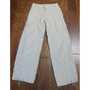LL Bean Women Beige Convertible Zip Off Hem Lightweight Hiking Pants‎ Sz 8 30x31